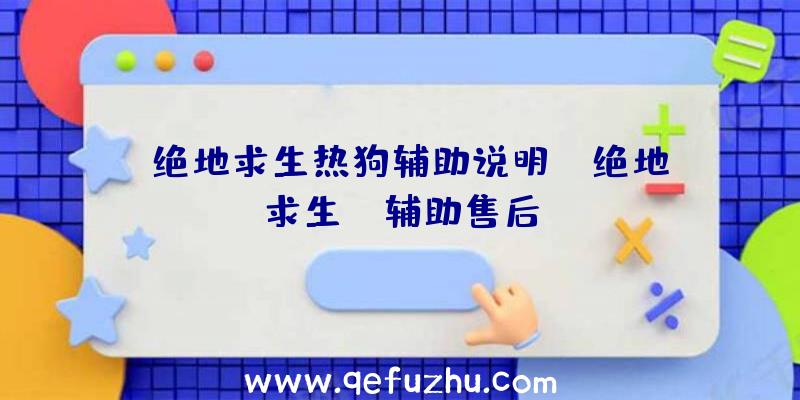 「绝地求生热狗辅助说明」|绝地求生gm辅助售后